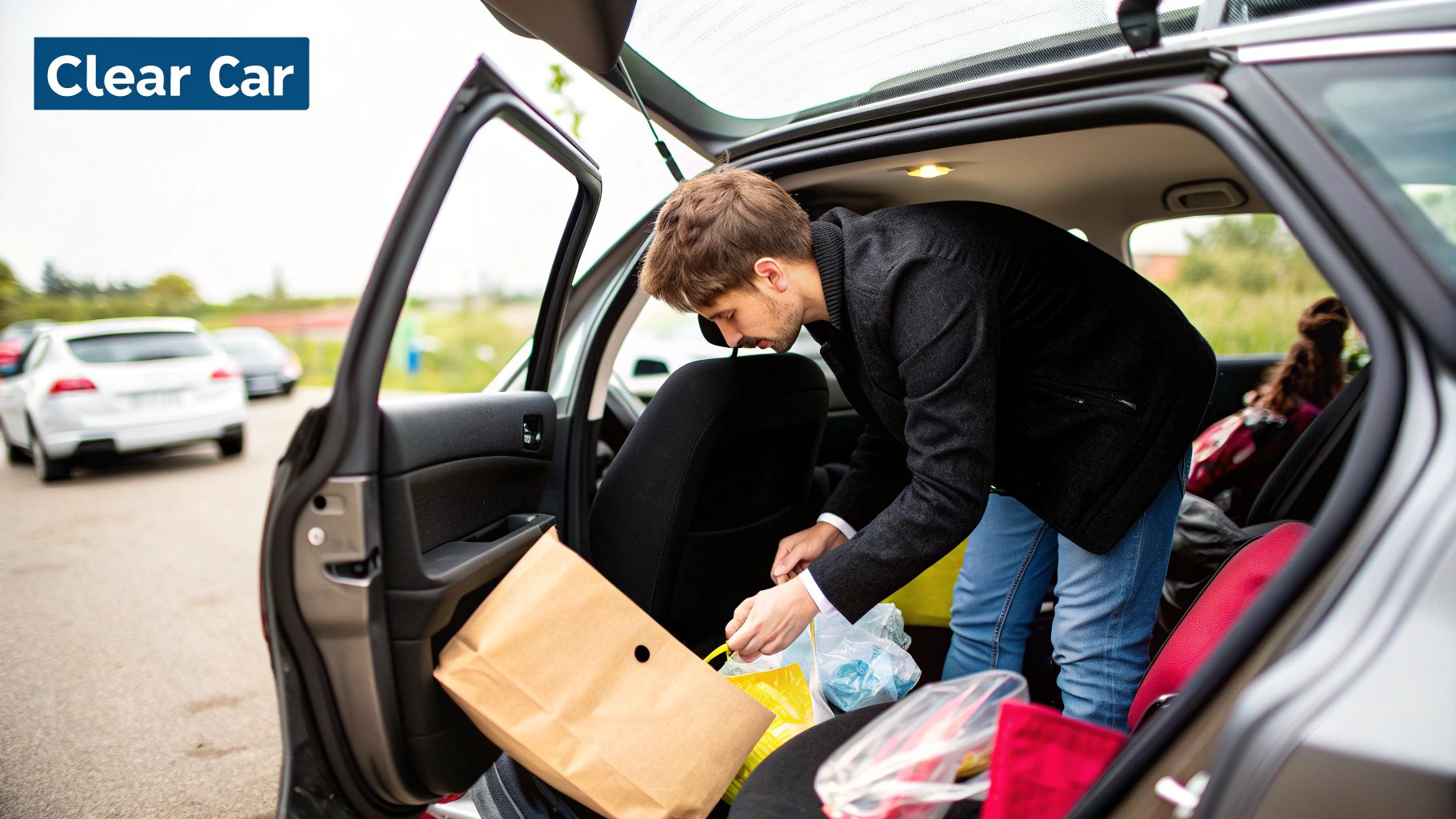 A rusty old car sitting in a field, representing a vehicle that might be sold to a wrecker.