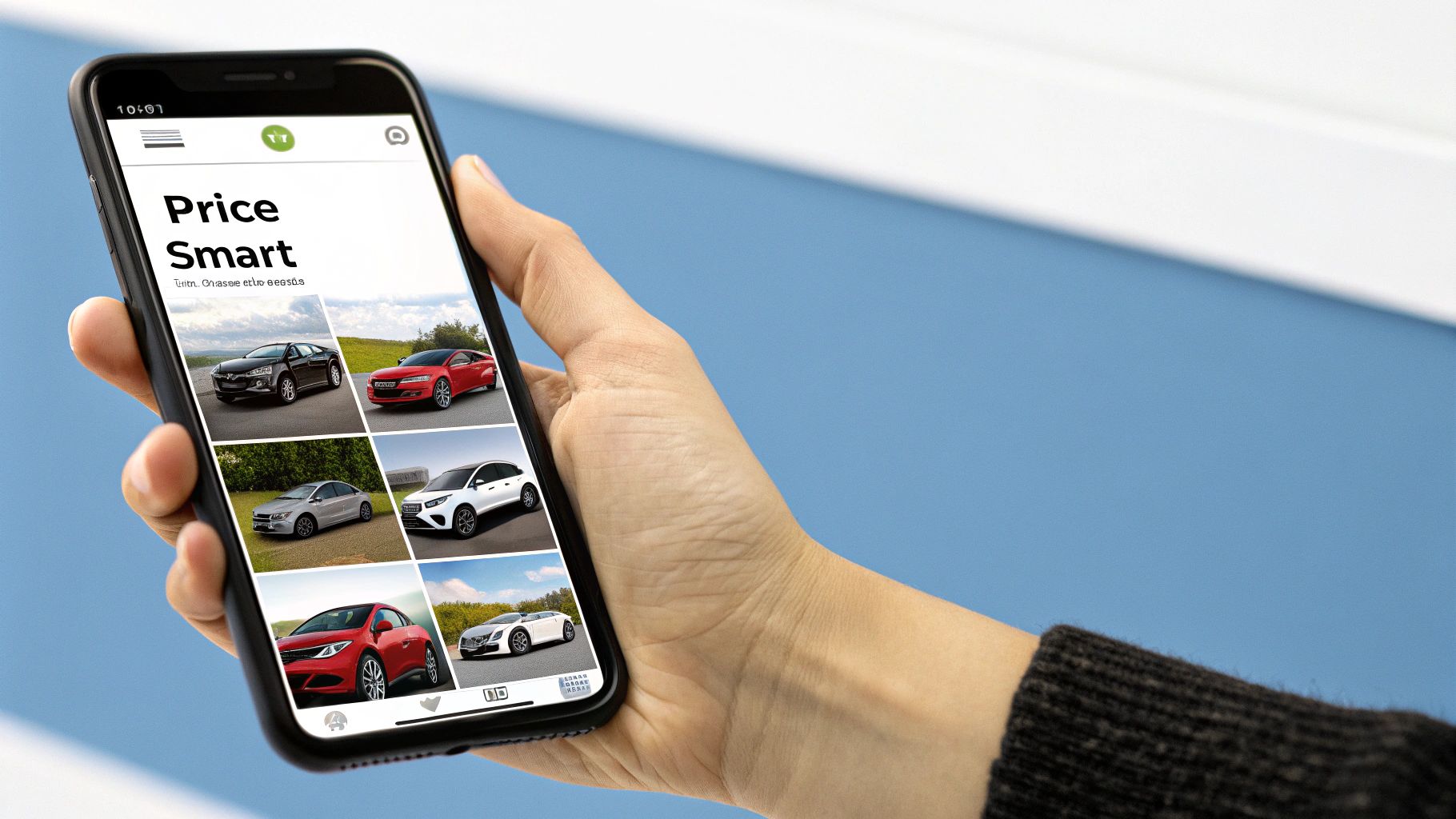 A well-lit, professional-looking photo of a clean, silver sedan parked in a scenic location for a sales ad.