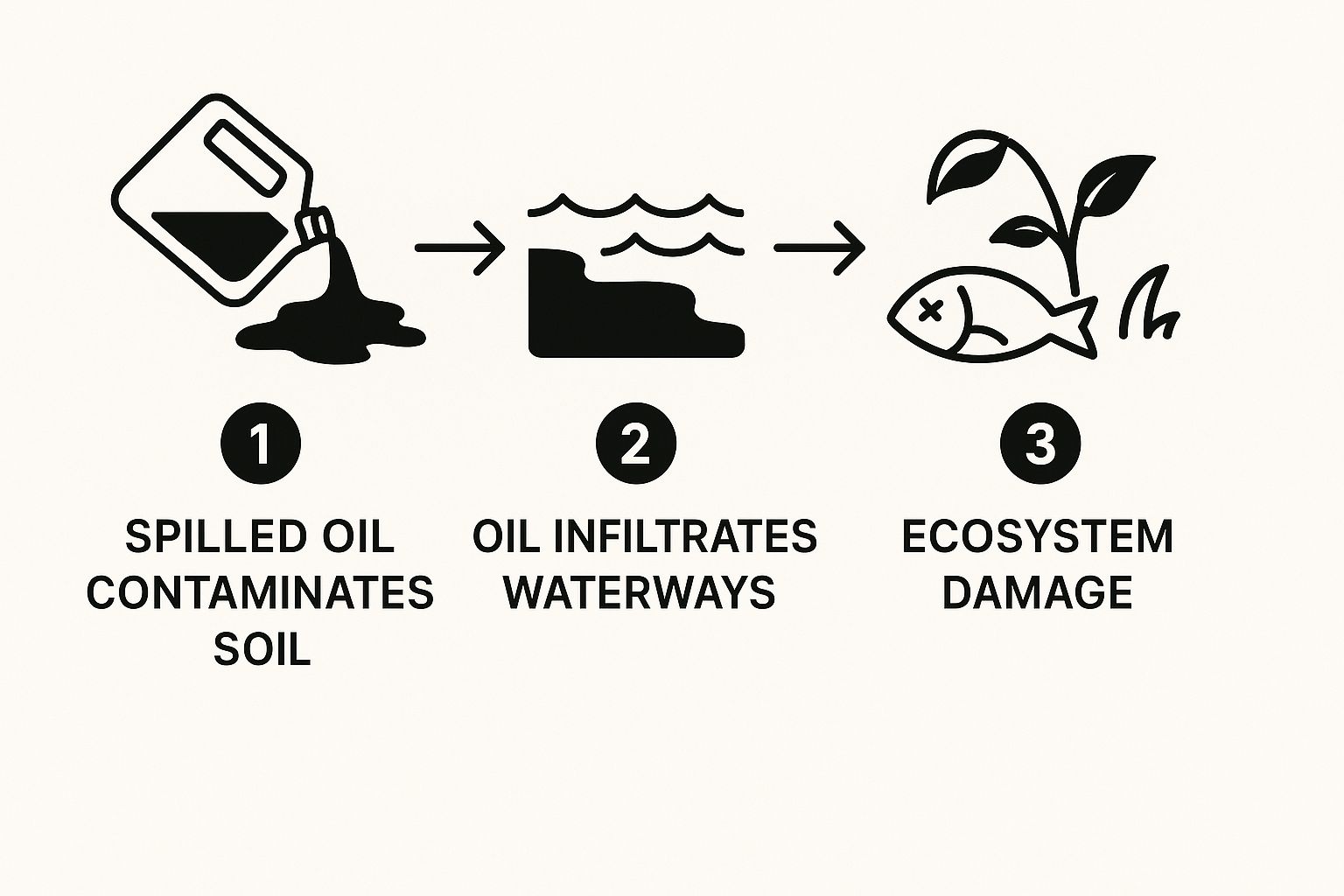 Infographic about how do you dispose of motor oil