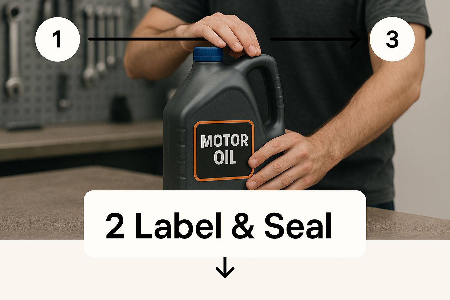 Infographic about where to dispose of motor oil