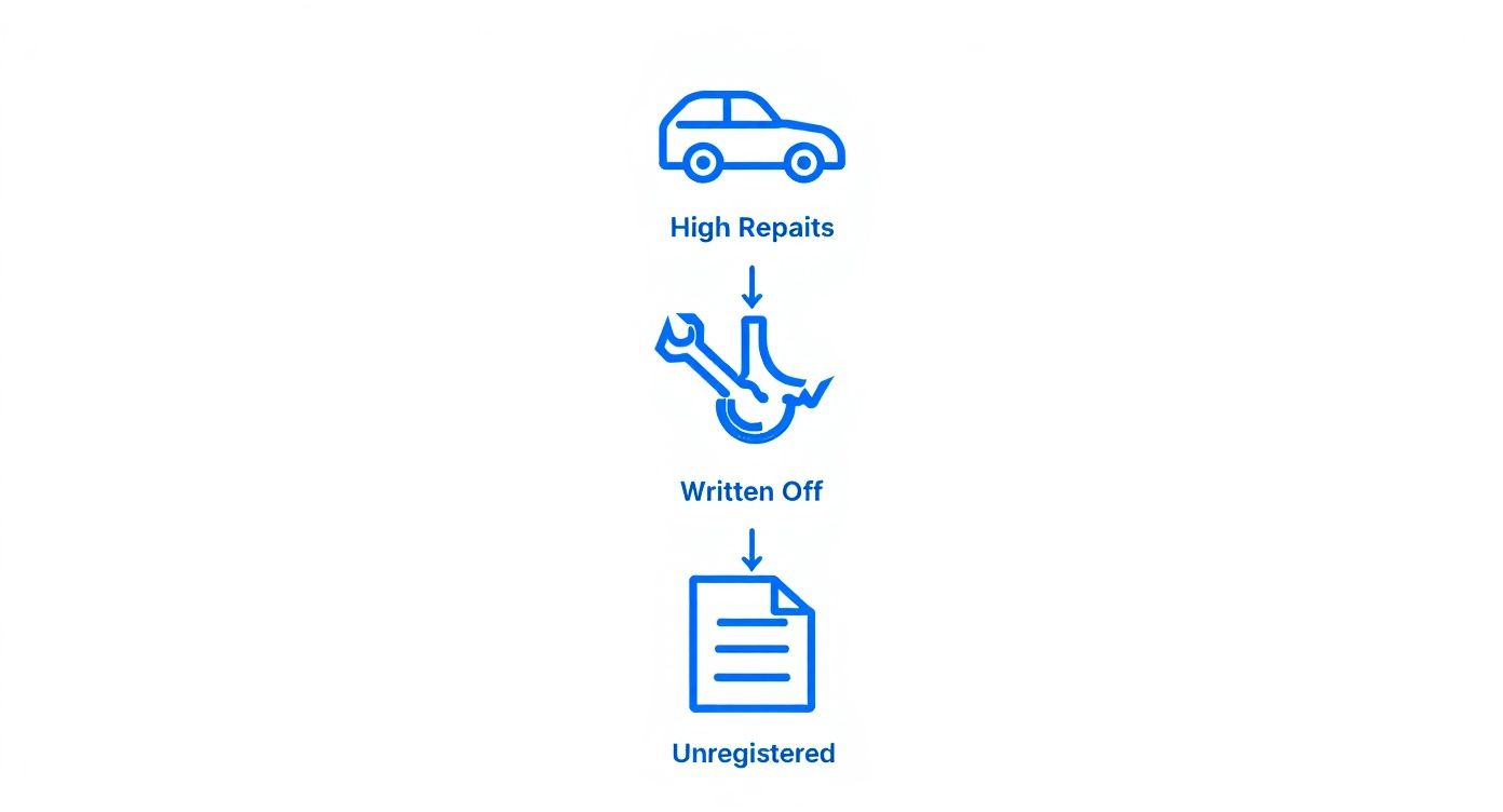 Infographic about selling a car to a wrecker